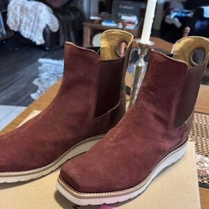 HORSE POWER 6" HAVANNAH BULLFROG HP2200 BURGANDY SUEDE SIZE 10D *WORN ONCE*
